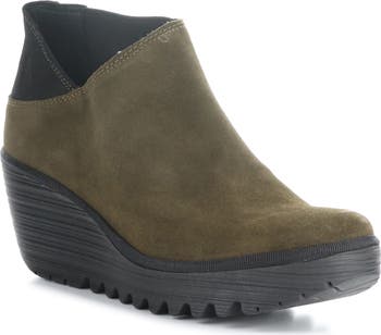 Fly london suede wedge boots online