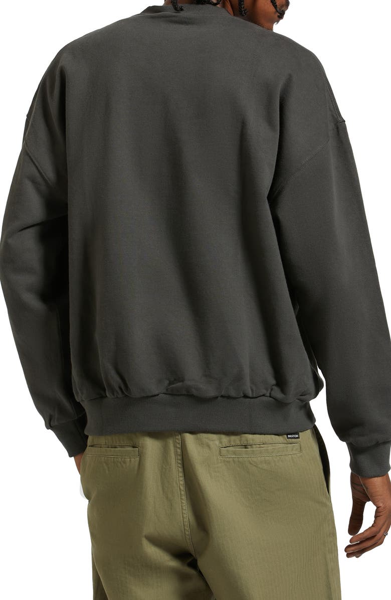 Brixton Embroidered Heavyweight Sweatshirt, Alternate, color, 