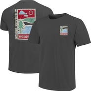 IMAGE ONE Men's  Graphite Indiana Hoosiers Comfort Colors Minimal Vista Distressed Graphics T-Shirt