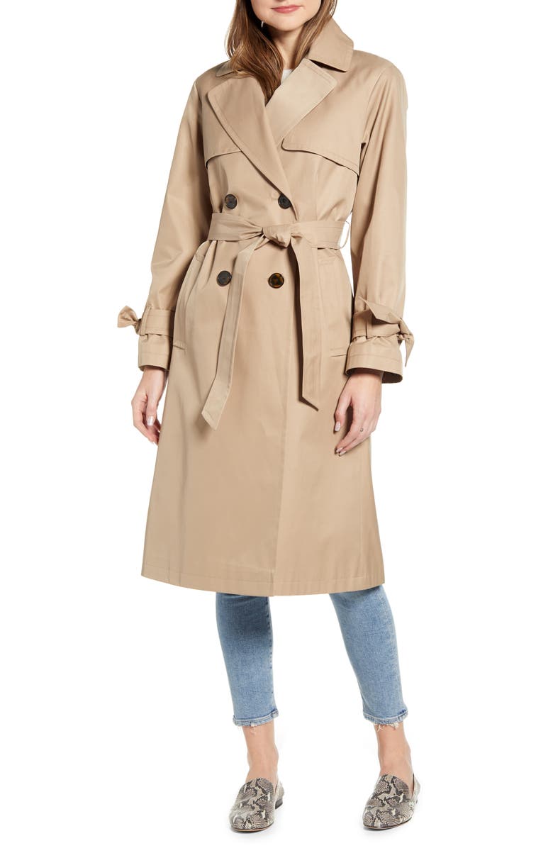 Sam Edelman Double Breasted Trench Coat, Main, color,