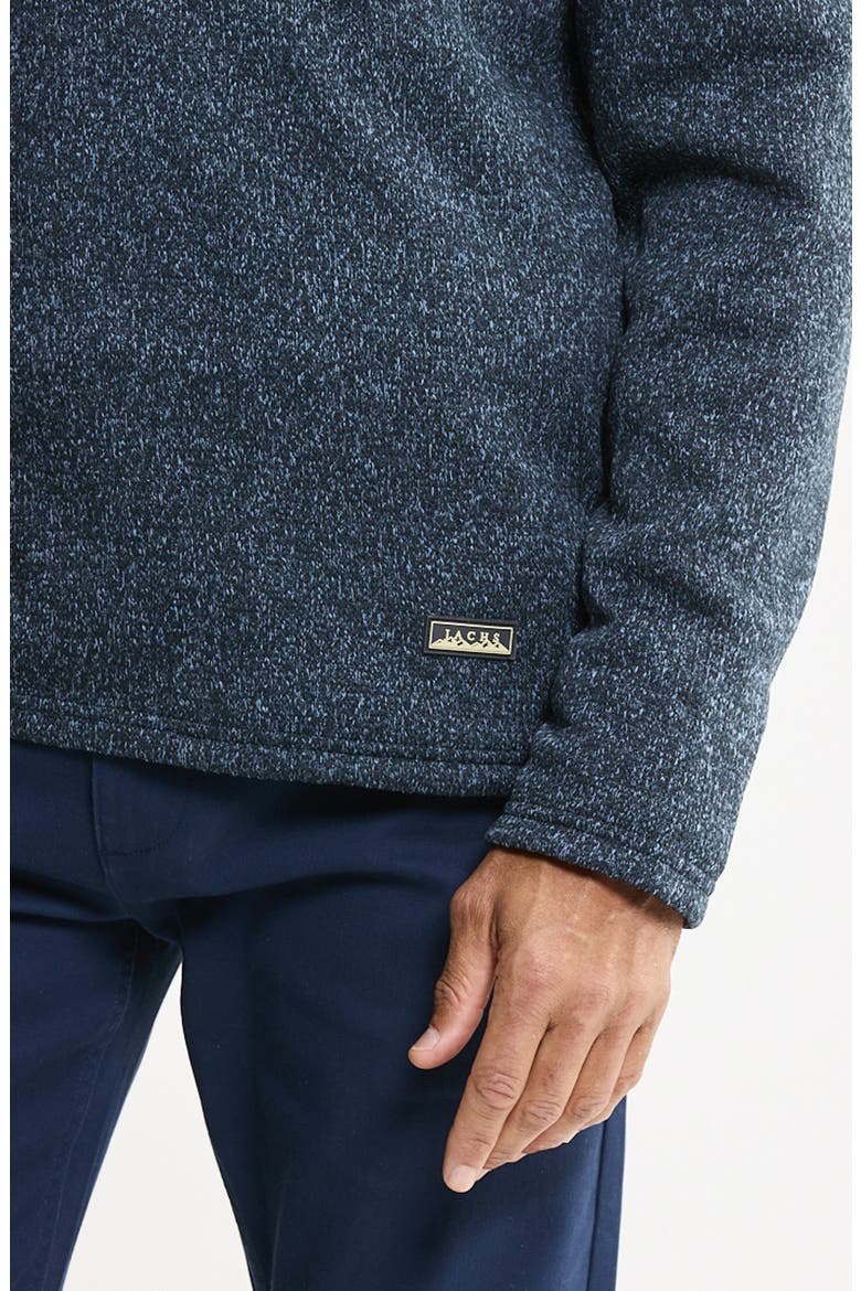 Fleece Quarter Zip Sweater, Alternate, color, BLUE FLEECE