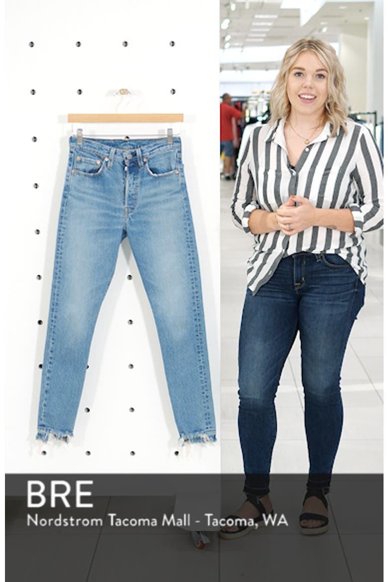 Levi's® 501® High Waist Nibbled Hem Skinny Jeans video