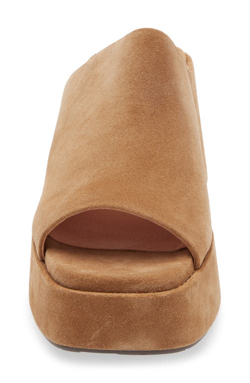 Chocolat Blu Huda Square Toe Sandal In Tan Suede