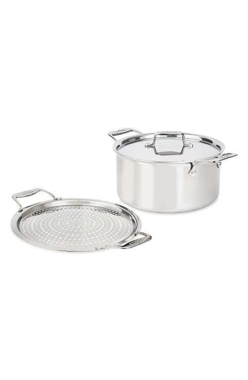 ALL-CLAD ALL-CLAD D5 8-QUART STOCK POT WITH SPLATTER GUARD LID