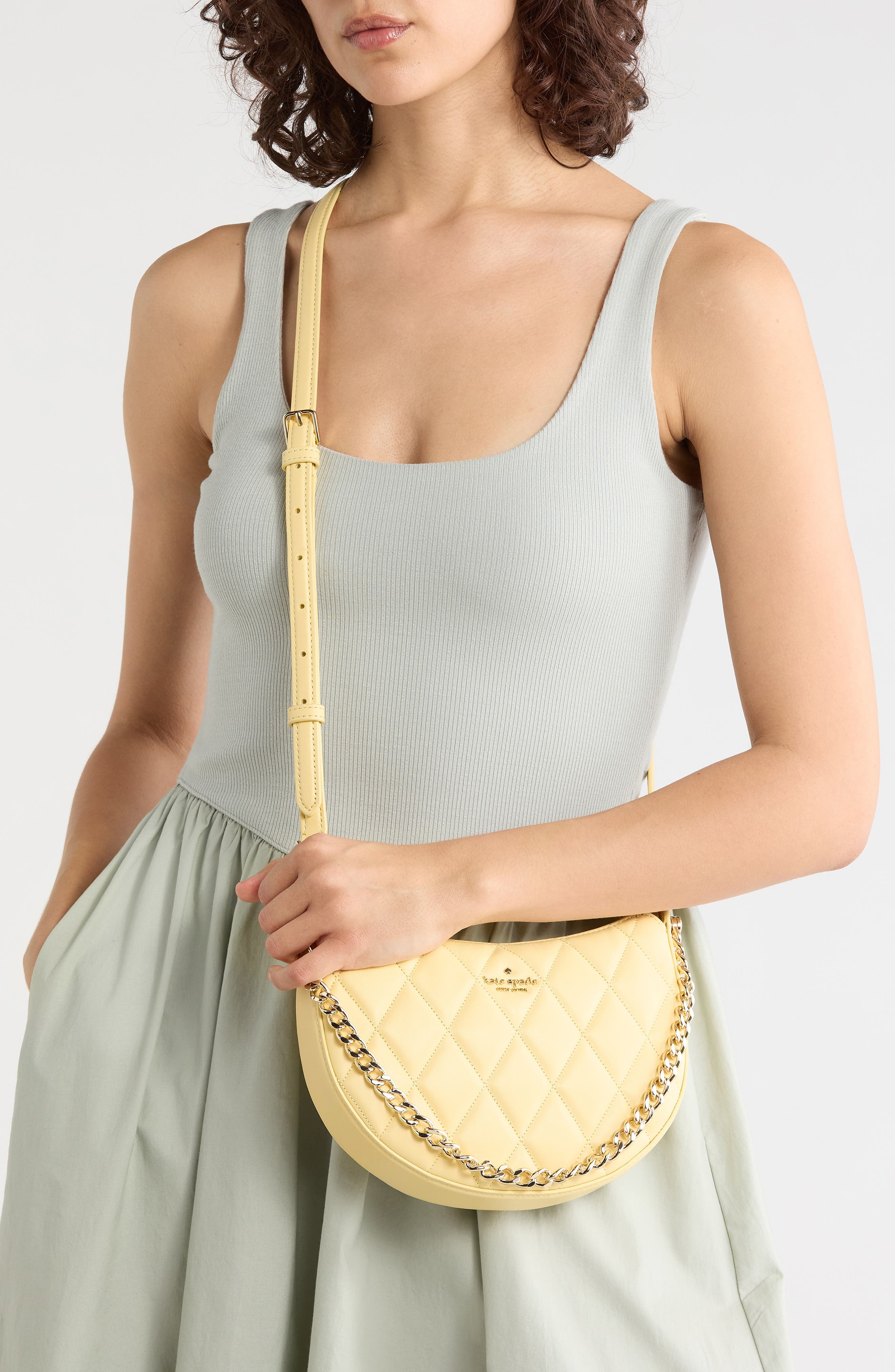 carey zip top crossbody bag, Alternate, color, BUTTER