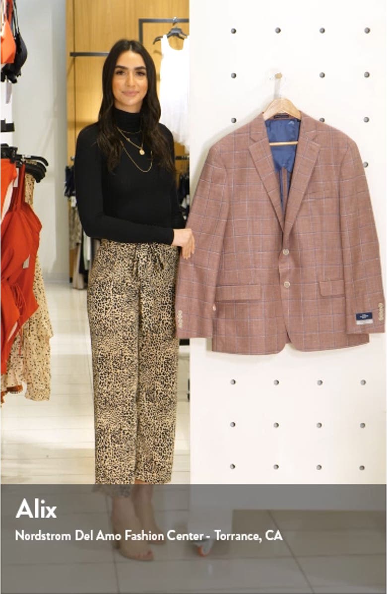 Classic Fit Windowpane Wool Blend Sport Coat, sales video thumbnail