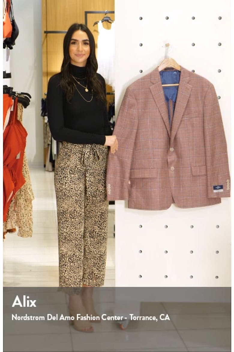 Classic Fit Windowpane Wool Blend Sport Coat video