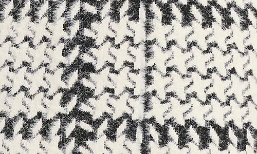 Vince Camuto Plaid Knit Coat In White