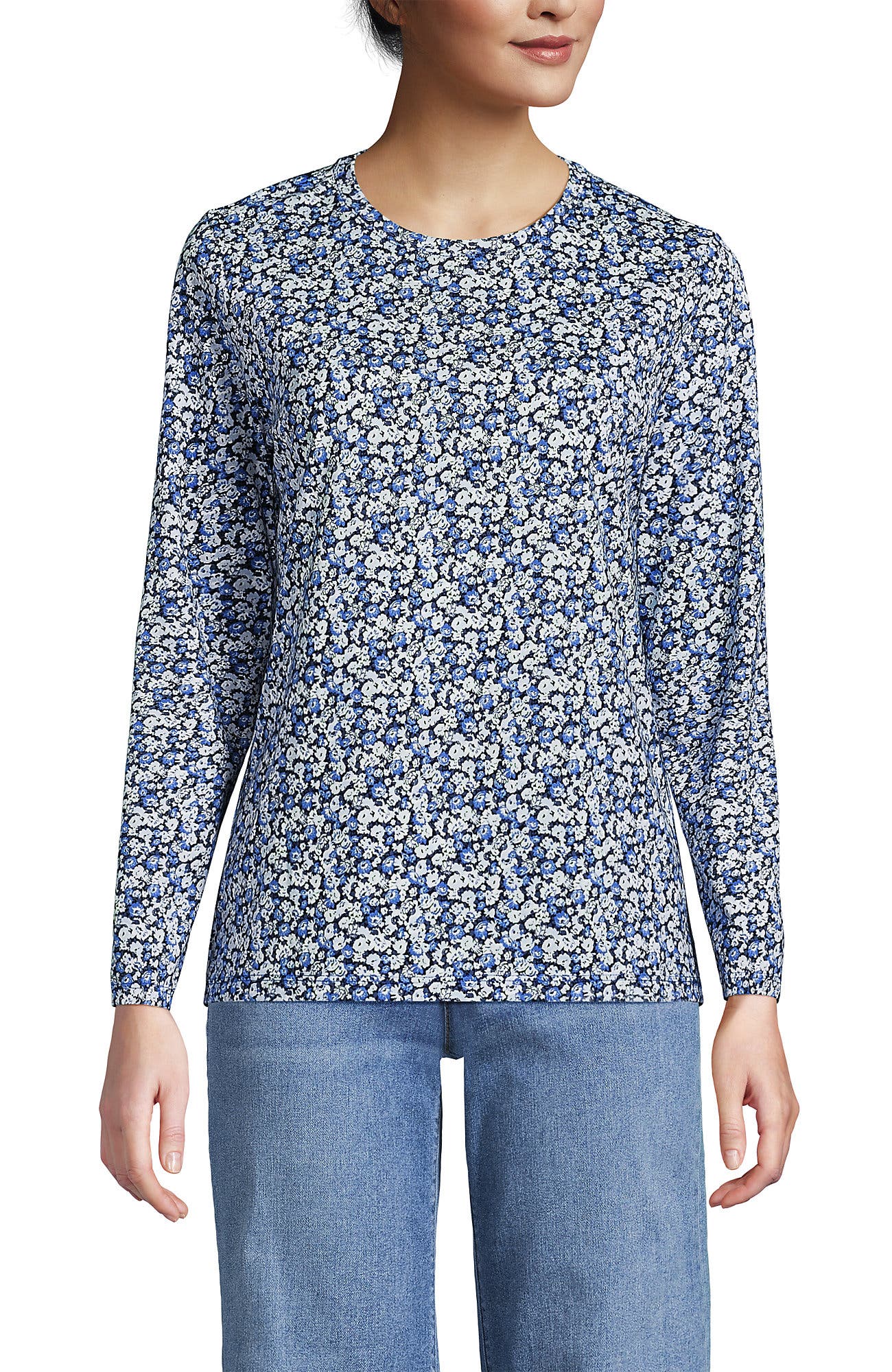 Navy/Clear Blue Ditsy Floral