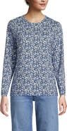 Lands' End Supima Cotton Long Sleeve Crewneck T-Shirt