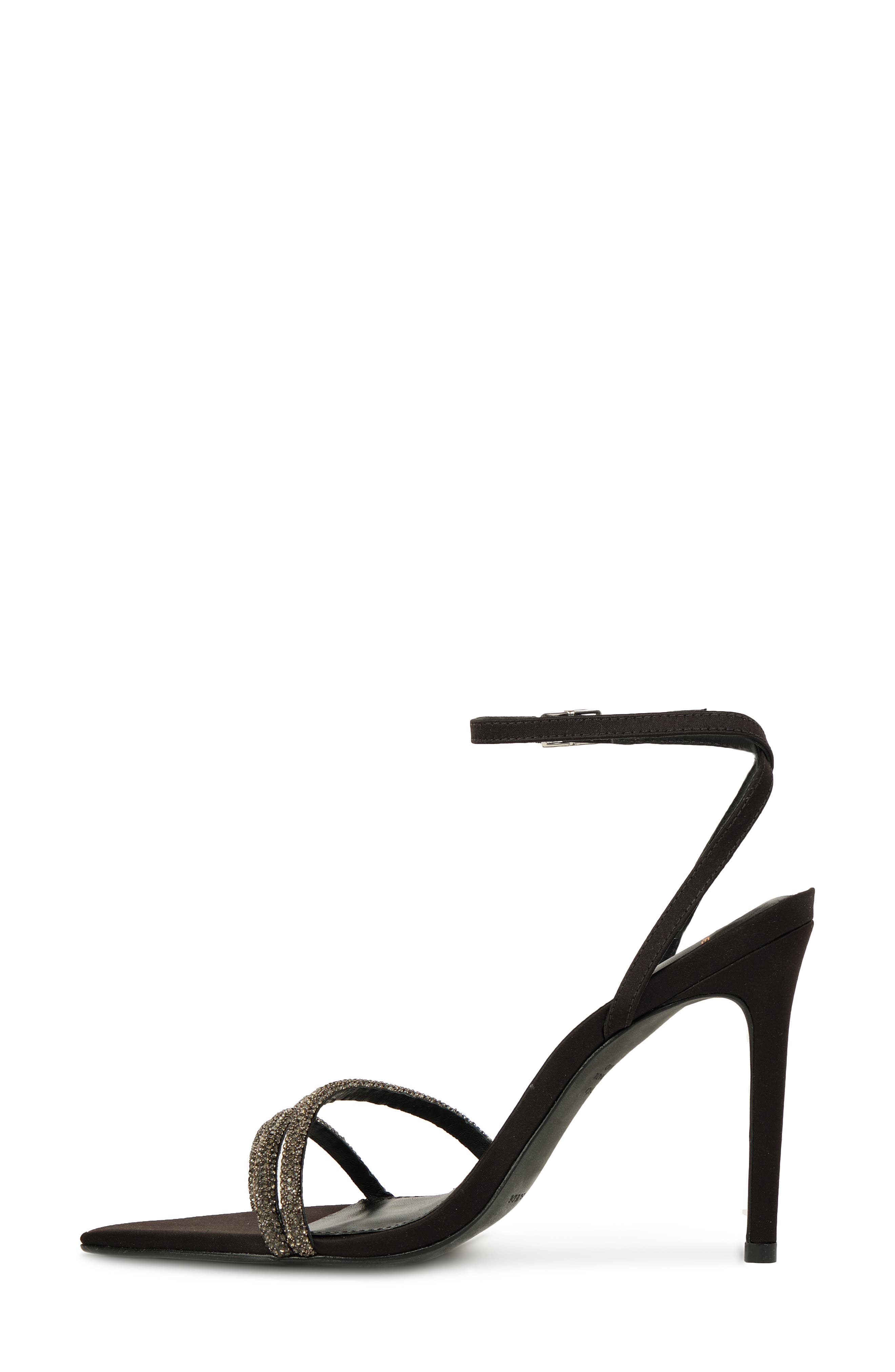 BLACK SUEDE STUDIO Ace Ankle Strap Pointed Toe Sandal, Alternate, color, 