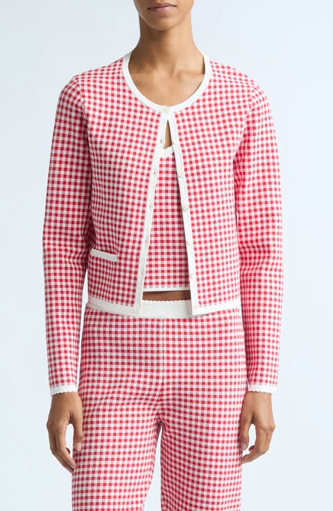 Micah Gingham Cardigan