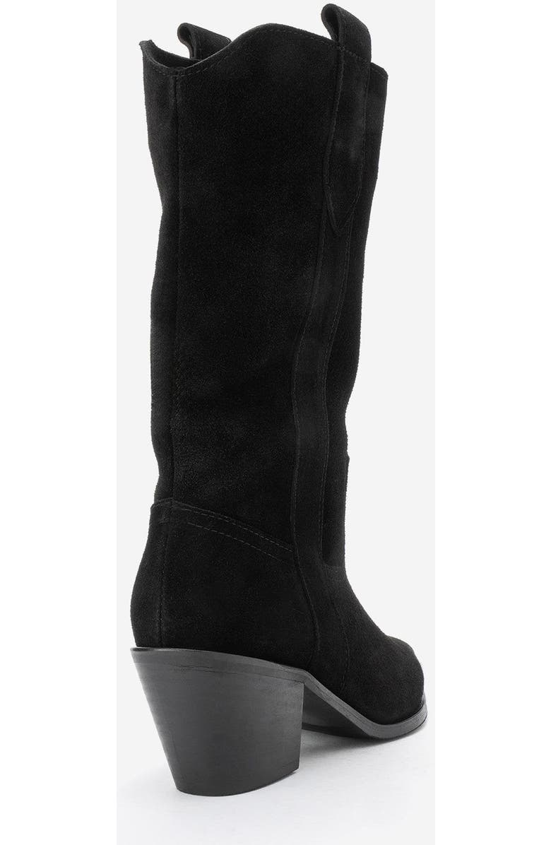 Forever & Always Shoes Alvi Leather Western Boot, Alternate, color, Black Suede