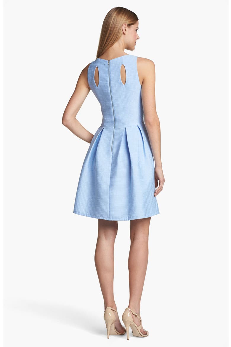 Cutout Detail Fit & Flare Dress, Alternate, color, CHAMBRAY