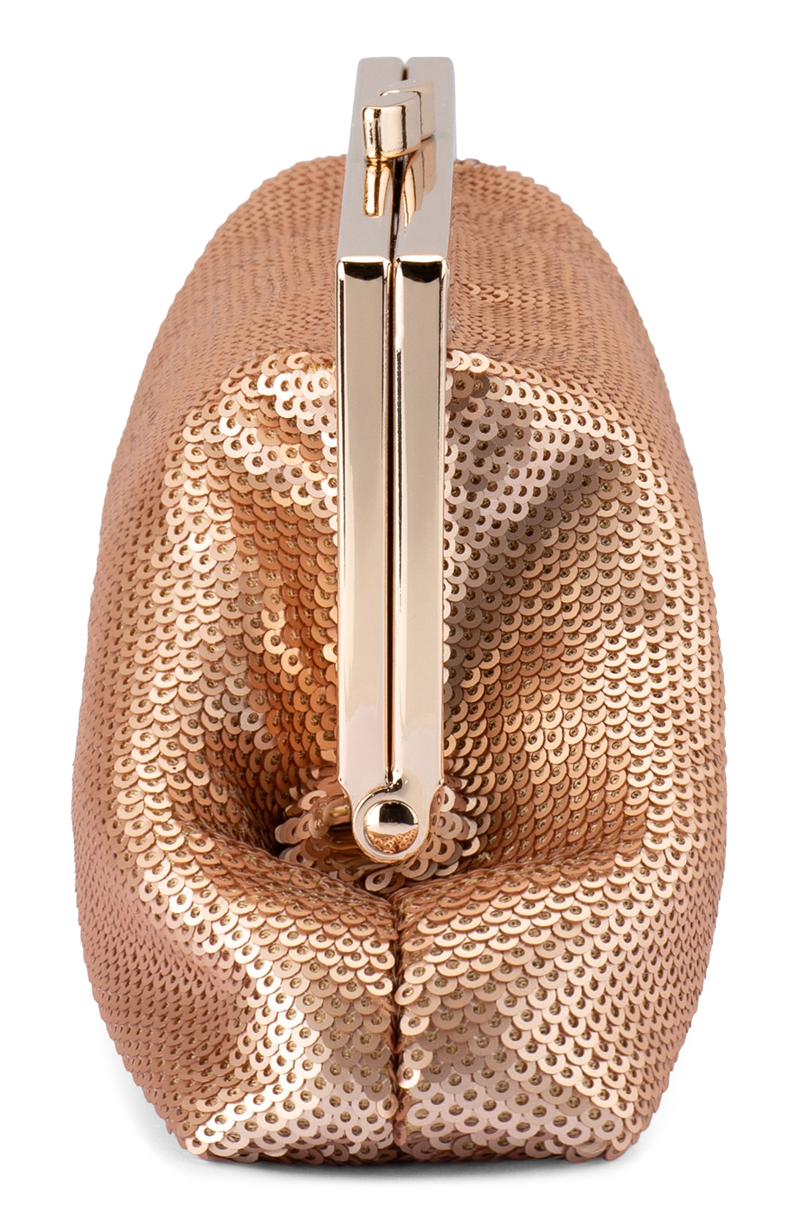 Zephyr Sequin Clutch, Alternate, color, BLUSH