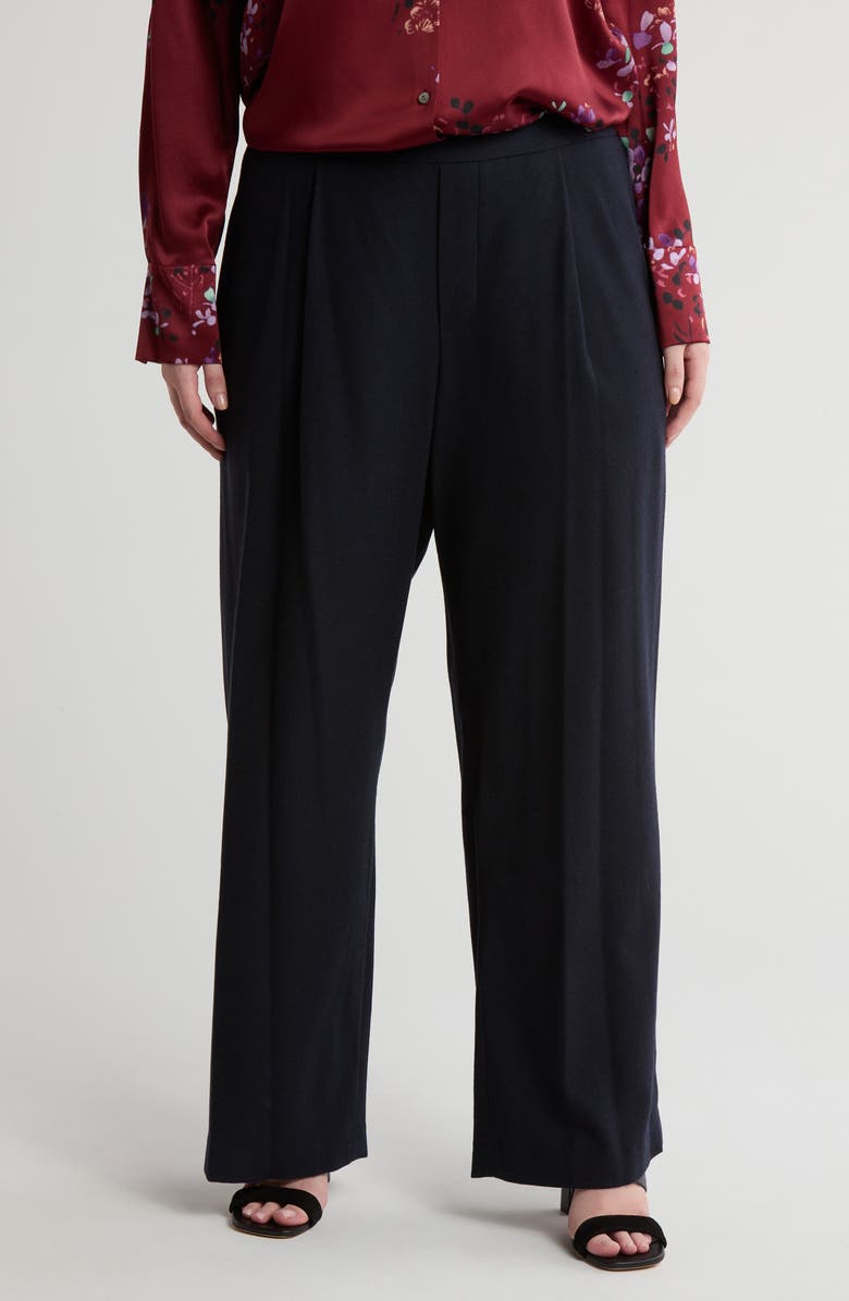 Vince Flannel Easy Pull-On Pants, Main, color, Coastal Blue