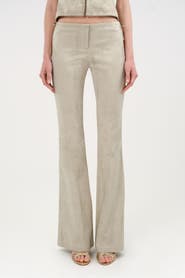 Nocturne Snake Print Jacquard Flare Trousers