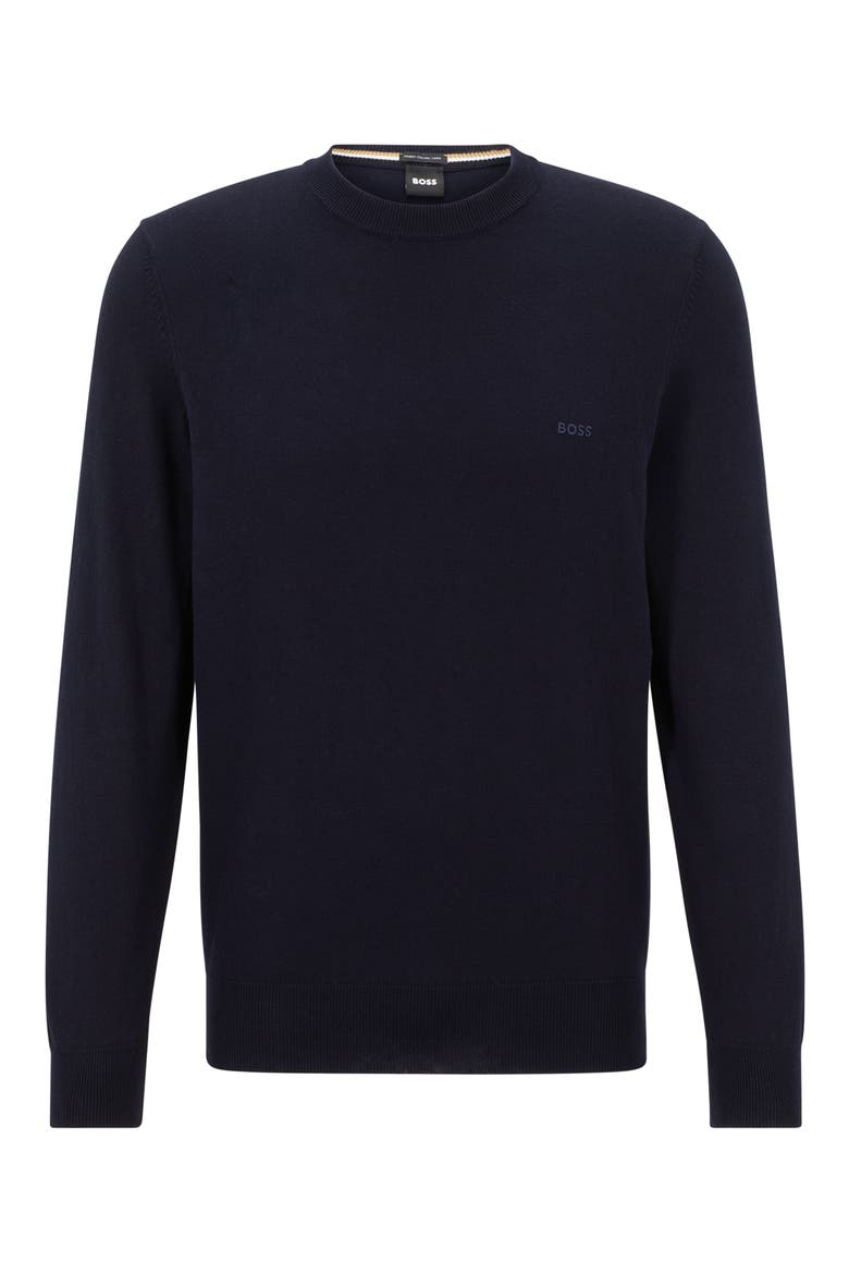 Pacas Cotton Crewneck Sweater, Alternate, color, DK BU
