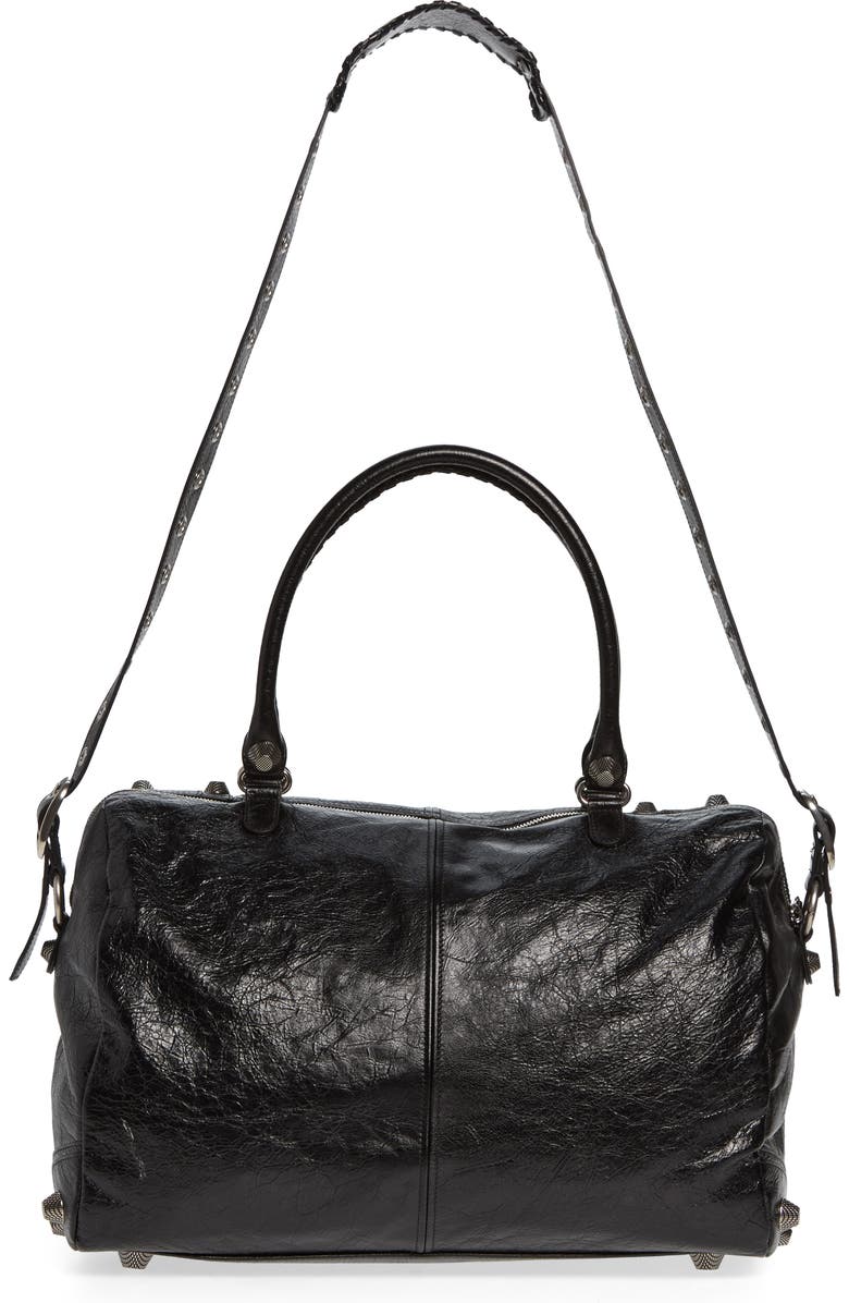 Balenciaga Le Cagole Leather Duffle Bag, Alternate, color,