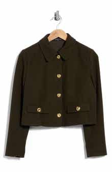 Cropped Matte Boucle Jacket