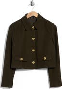 Amanda & Chelsea Cropped Matte Boucle Jacket
