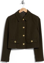 Amanda & Chelsea Cropped Matte Boucle Jacket