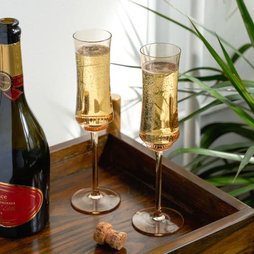 Twine Tulip Champagne Flutes In Brown