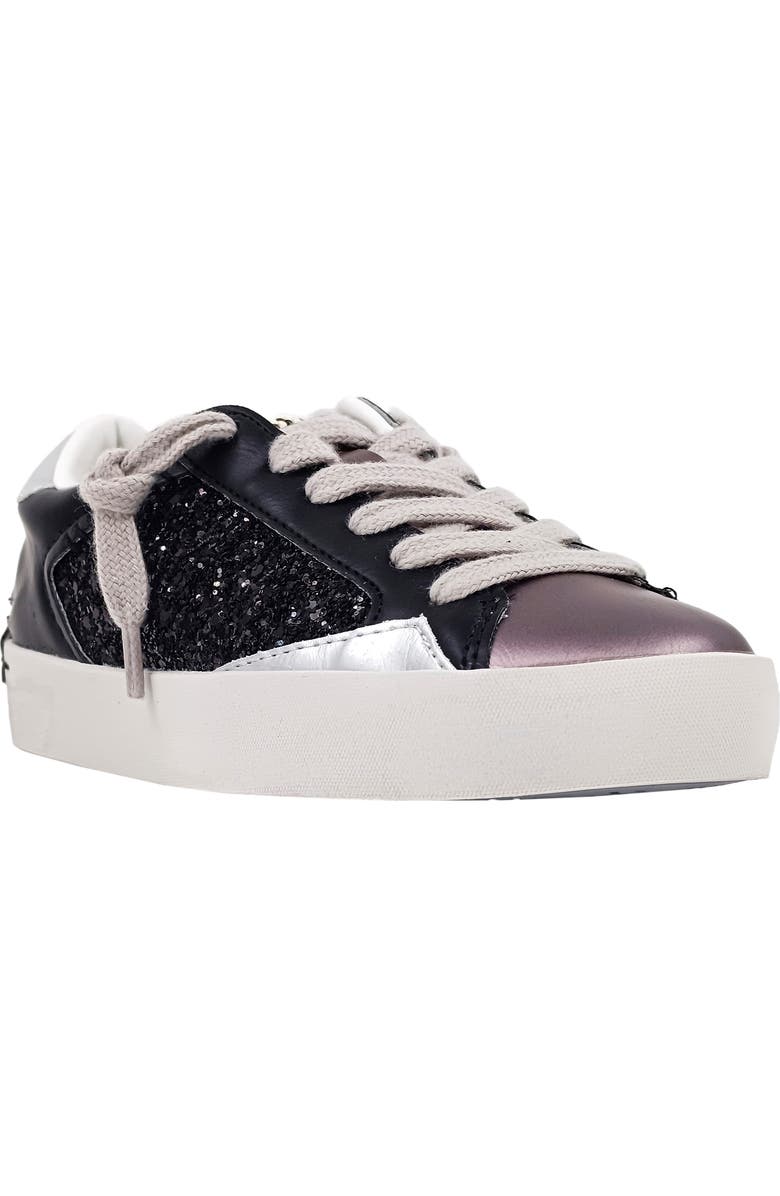 SHUSHOP Kids' Ruby Sneaker, Main, color, Black Glitter