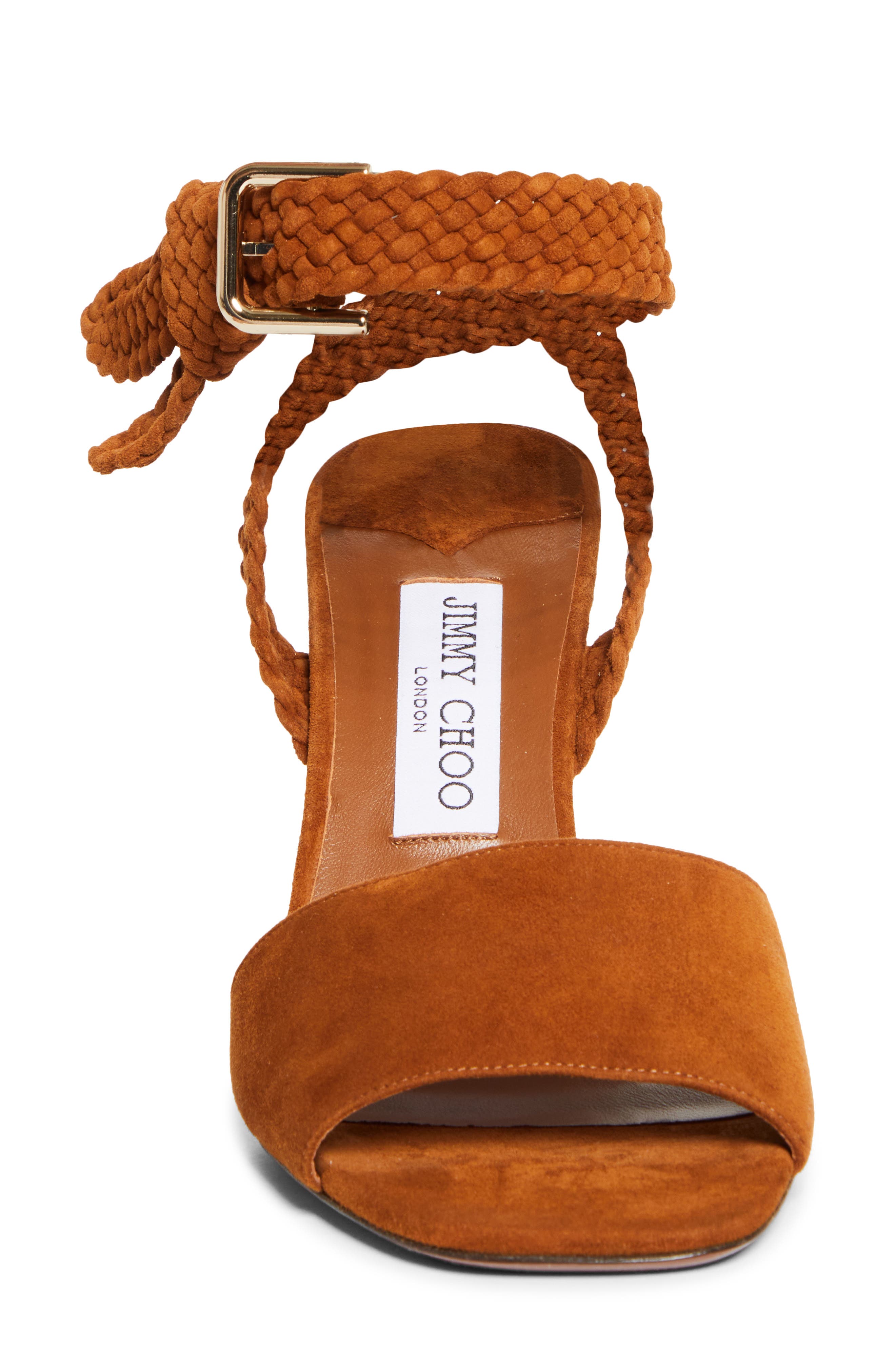 Jimmy Choo Rori Block Heel Sandal, Alternate, color, Tan/ Toasty