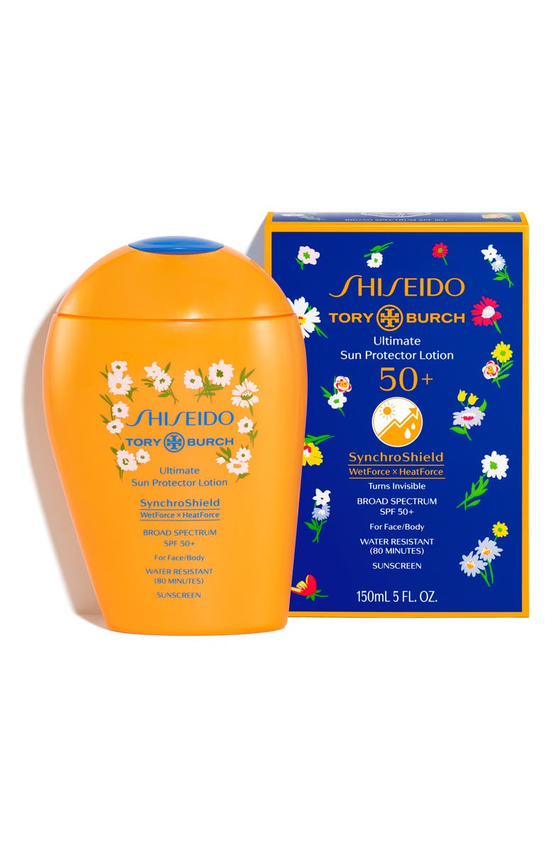 Shiseido x Tory Burch Ultimate Sun Protector Lotion Broad Spectrum SPF 50+ Sunscreen, Alternate, color, 