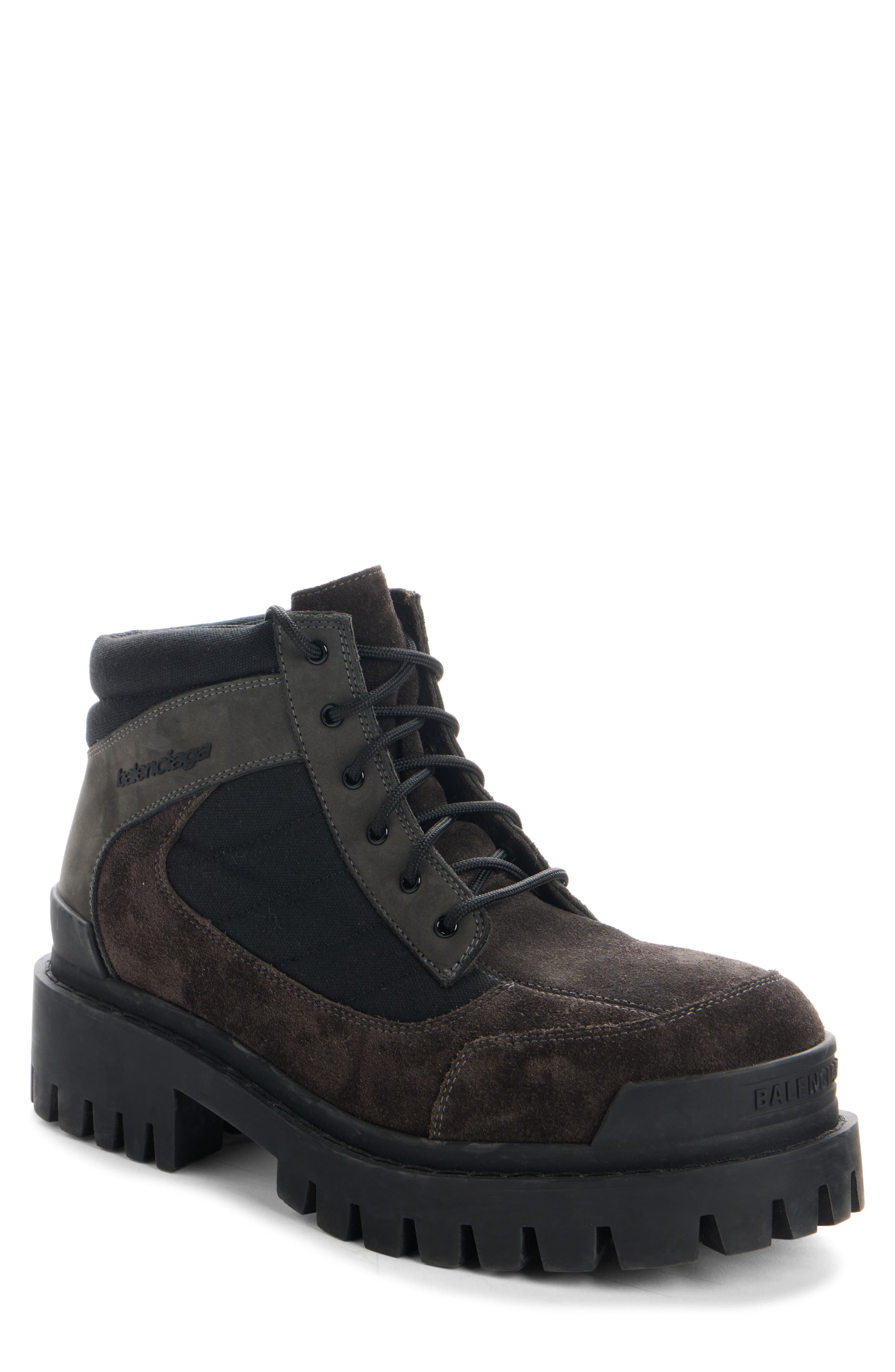 Balenciaga Combat Strike Low Boot, Main, color, Brown / Black