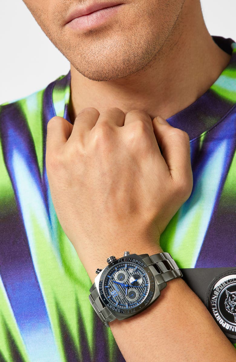 PLEIN SPORT Wildcat Bracelet Watch, 40mm, Alternate, color, Ip Gunmetal