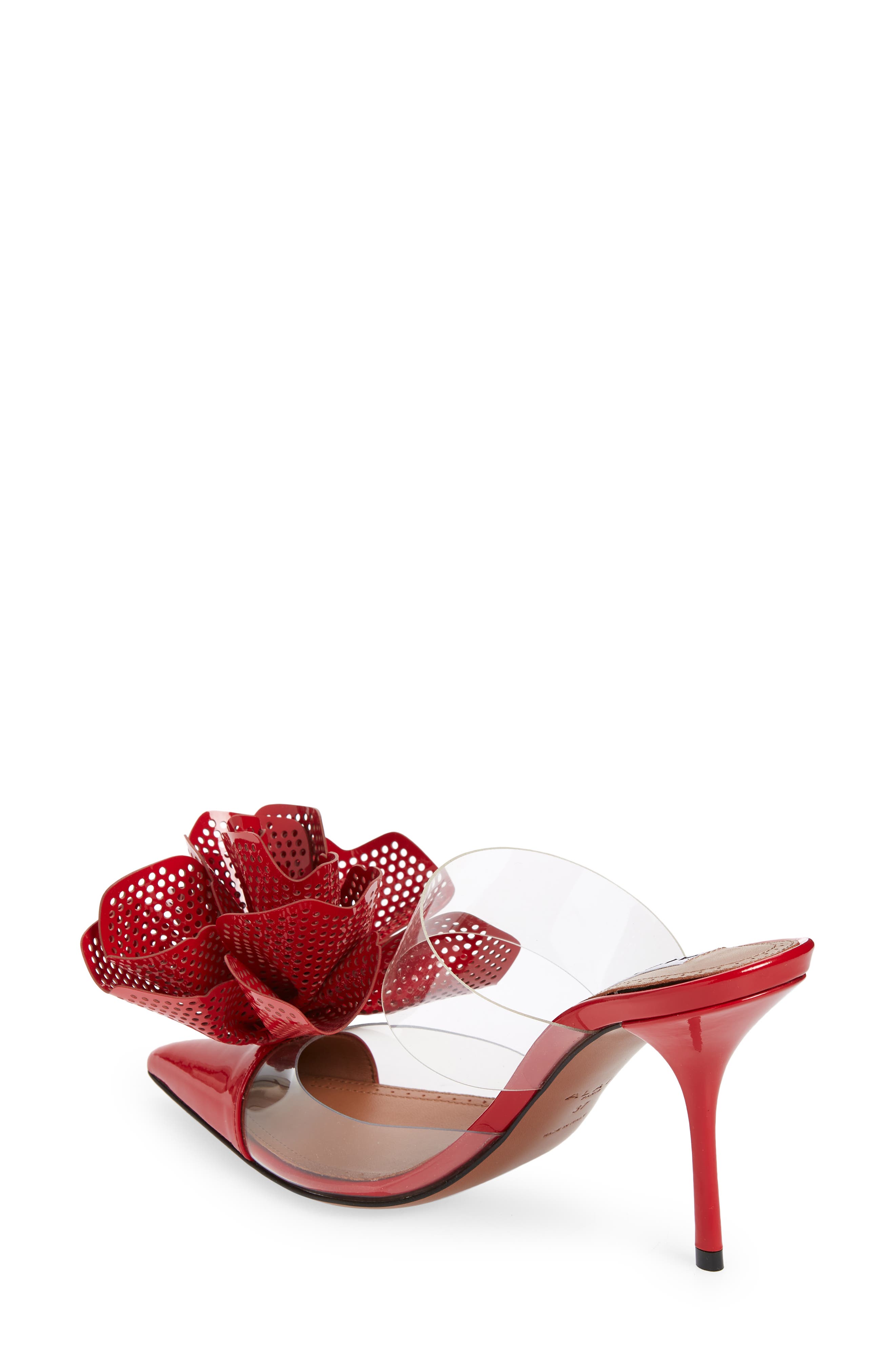 Alaïa 3D Fleur Pointed Toe Mule, Alternate, color, 