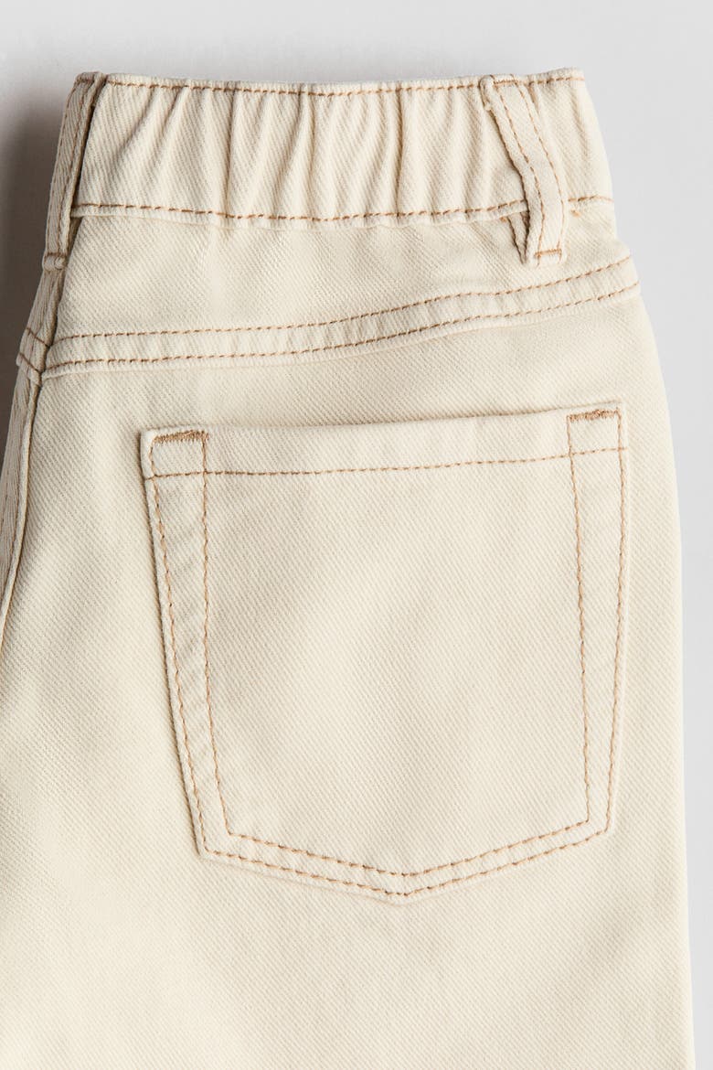 Embroidered Twill Shorts, Alternate, color, Light beige/palm trees