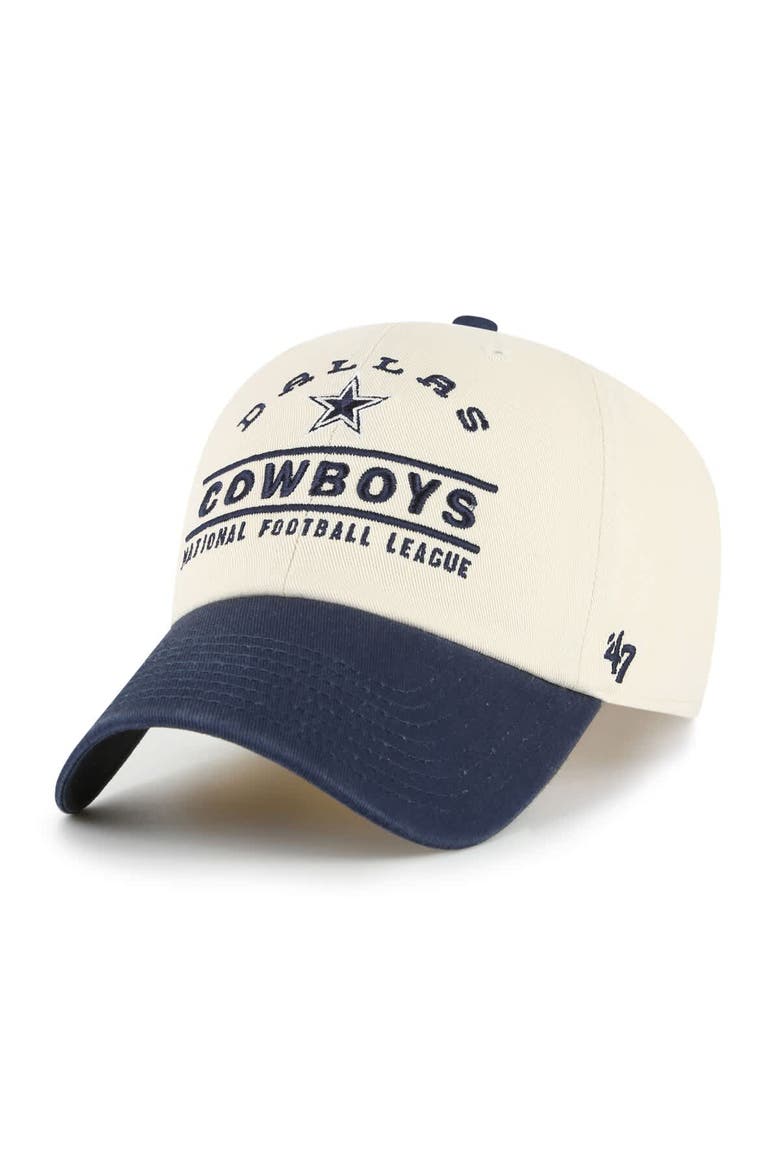 Men's '47  Natural Dallas Cowboys Windham Clean Up Adjustable Hat, Main, color, Natural
