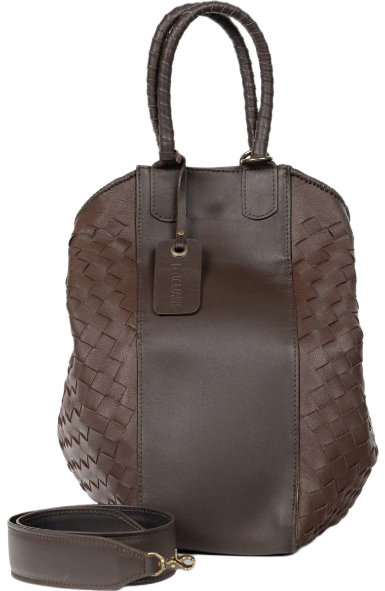 Deux Mains All Day Leather Tote, Alternate, color, Dark Brown