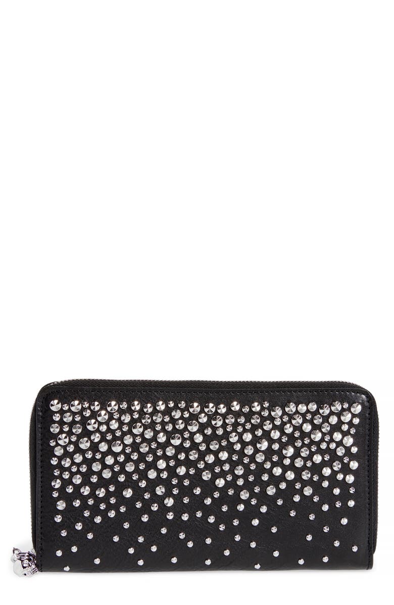 McQueen Alexander McQueen Studded Continental Wallet, Main, color, 