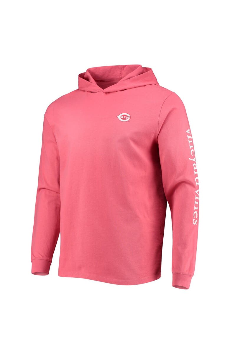 vineyard vines Men's Vineyard Vines Red Cincinnati Reds Logo Hoodie Long Sleeve T-Shirt, Alternate, color, 