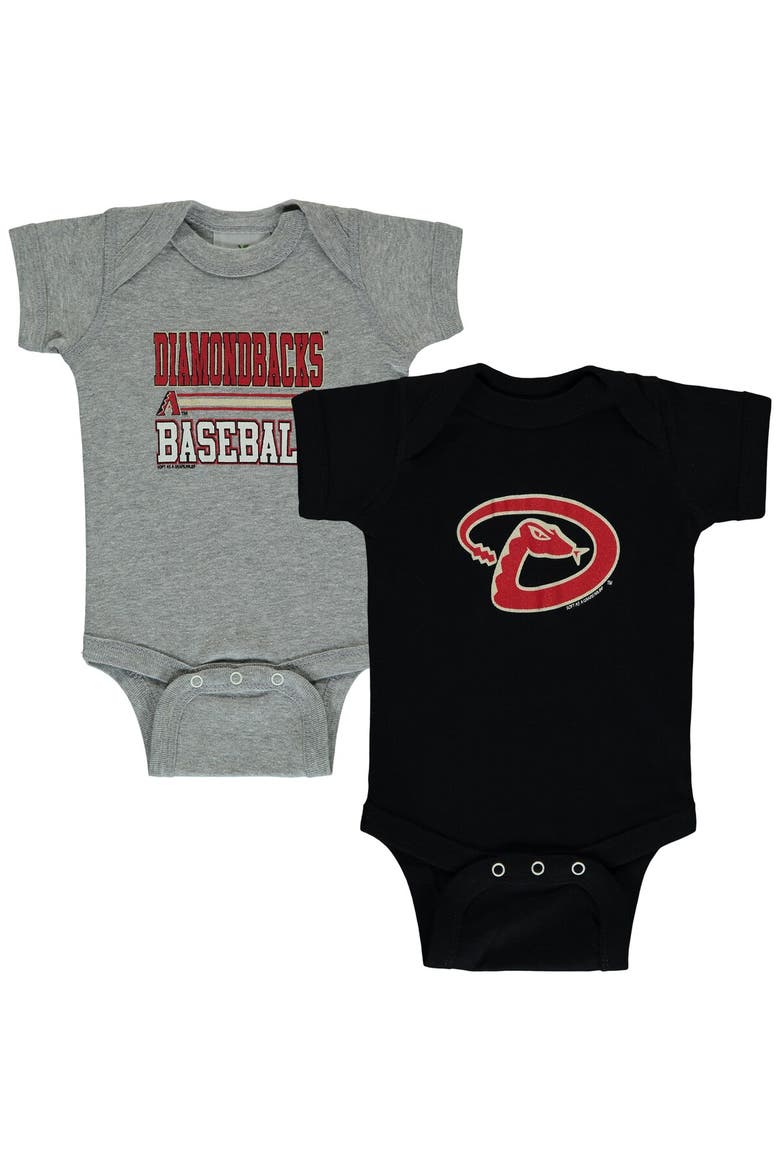 Newborn & Infant Soft as a Grape Black/Gray Arizona Diamondbacks 2-Piece Body Suit, Alternate, color, Black
