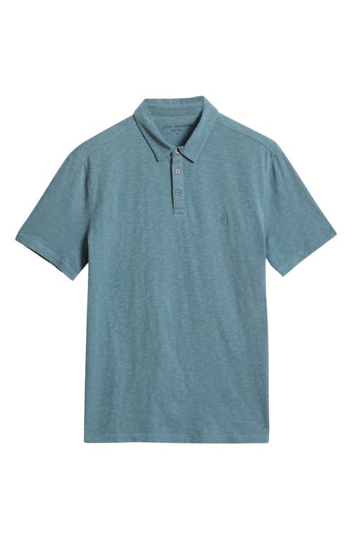 John Varvatos Victor Organic Cotton Polo In Fog