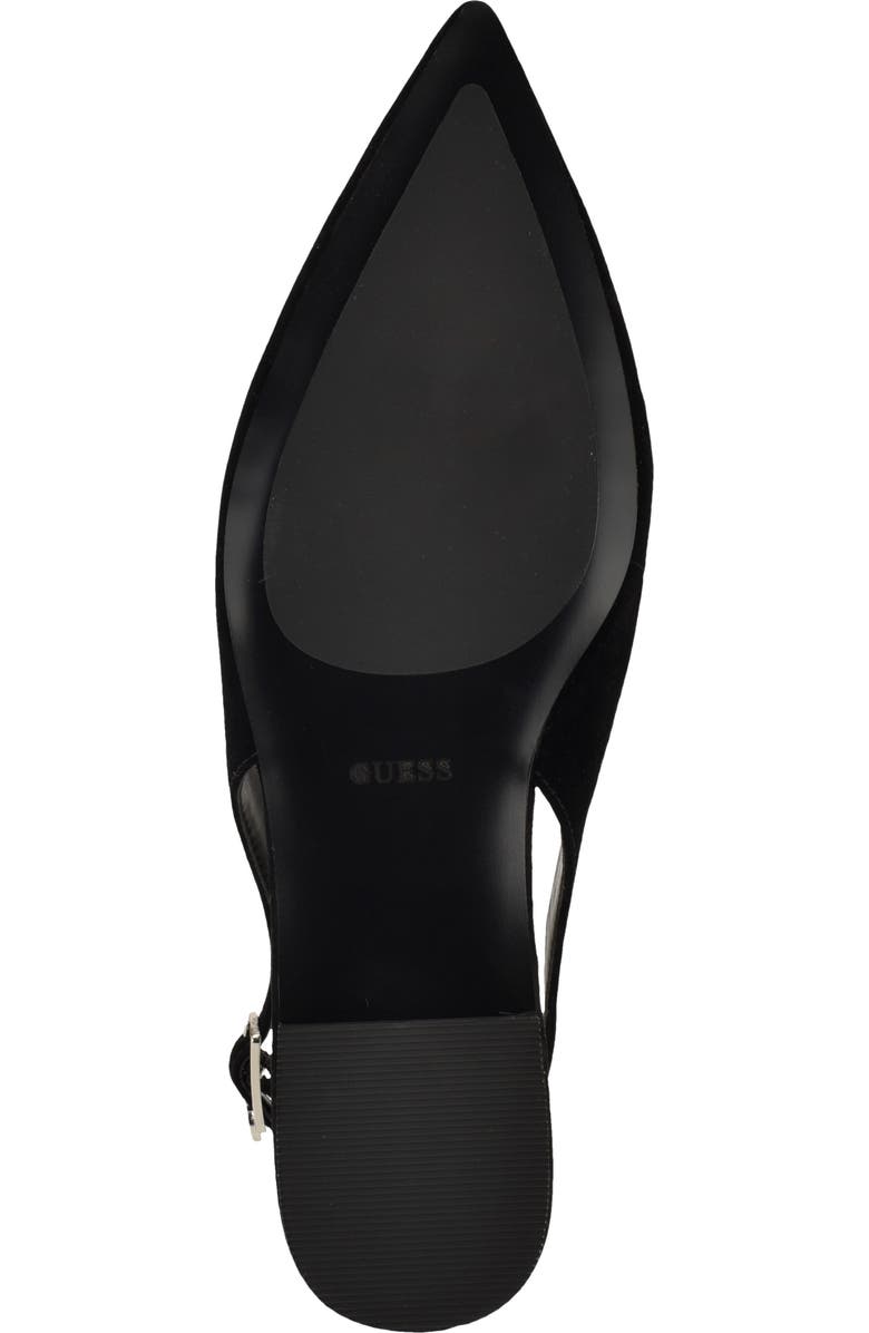 GUESS Dorazio Slingback Pointed Toe Flat, Alternate, color, Black