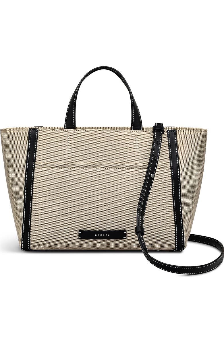 Radley Oak Street - Canvas Medium Ziptop Satchel Bag, Main, color, Natural