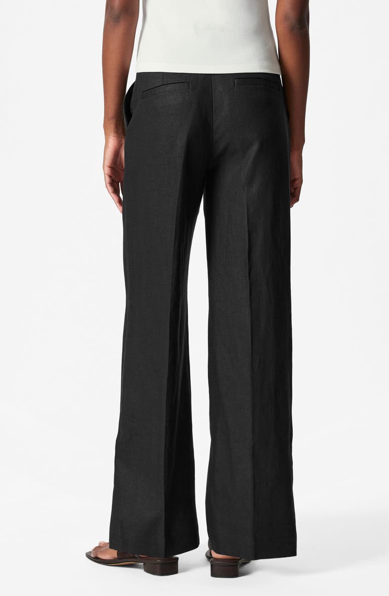 & Other Stories Pressed Crease Wide Leg Linen Trousers, Alternate, color,
