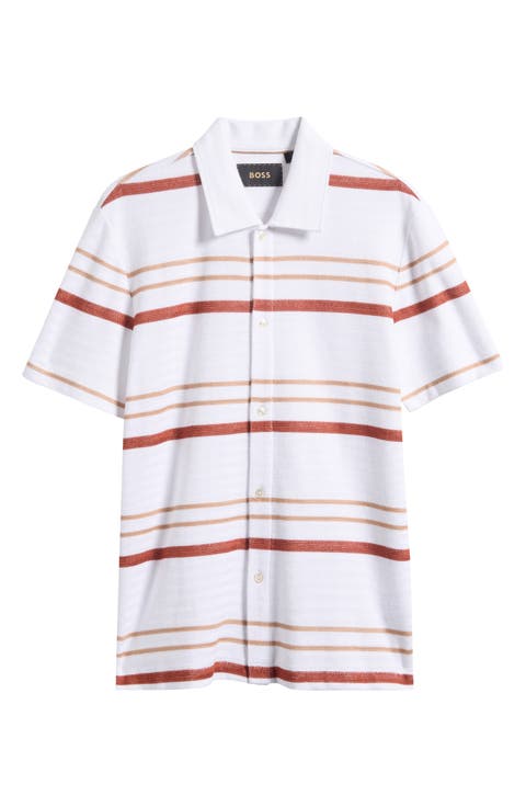 Pitti Stripe Short Sleeve Button-Up Shirt