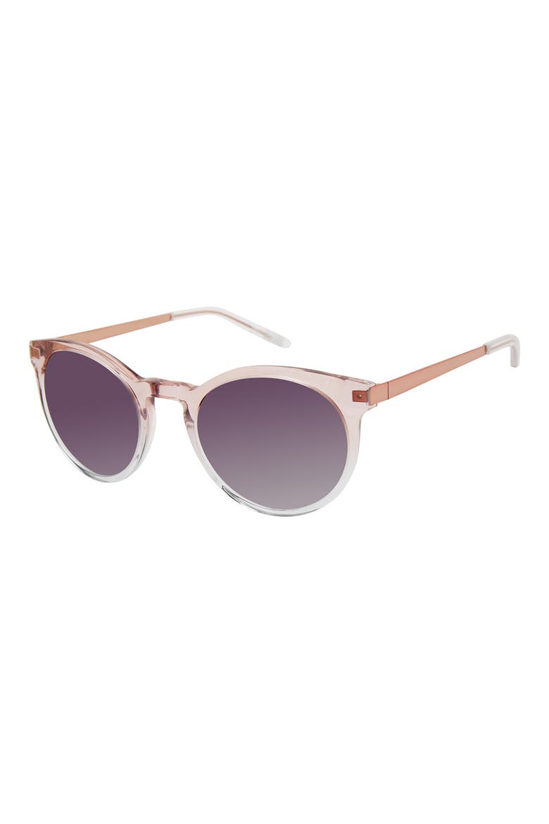 52mm Round Sunglasses, Main, color, ROSE