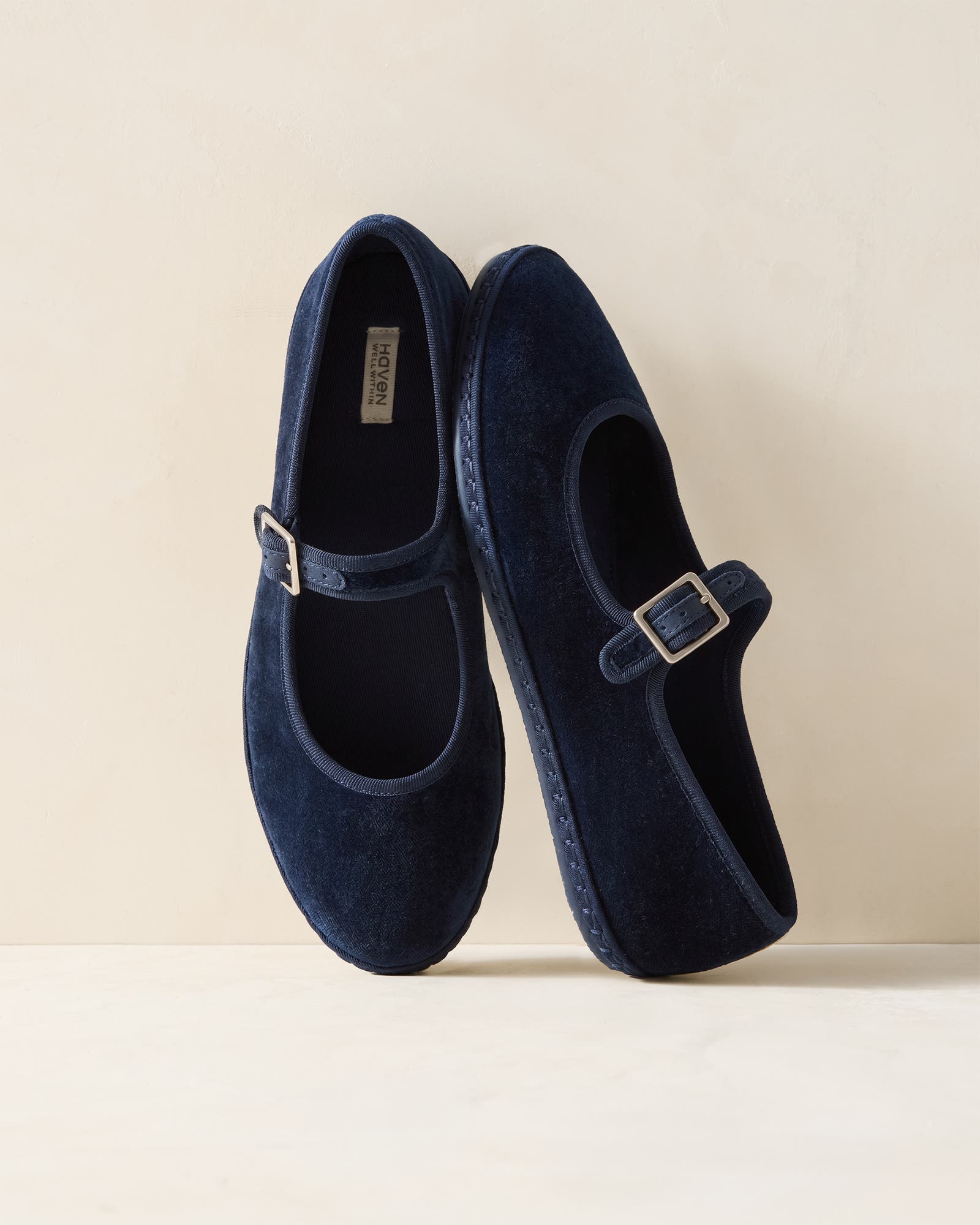 Velvet Mary Jane Ballet Flats, Main, color, Nightfall