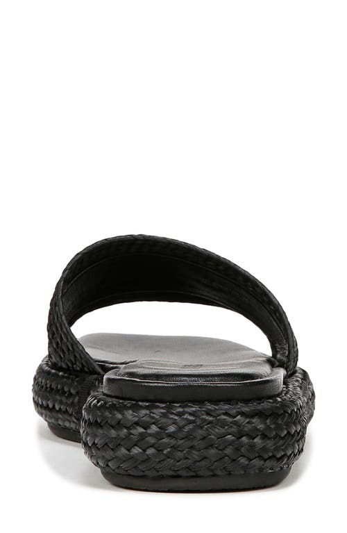 Vince Eva Womens Braided Manmade Slide Sandals In Black