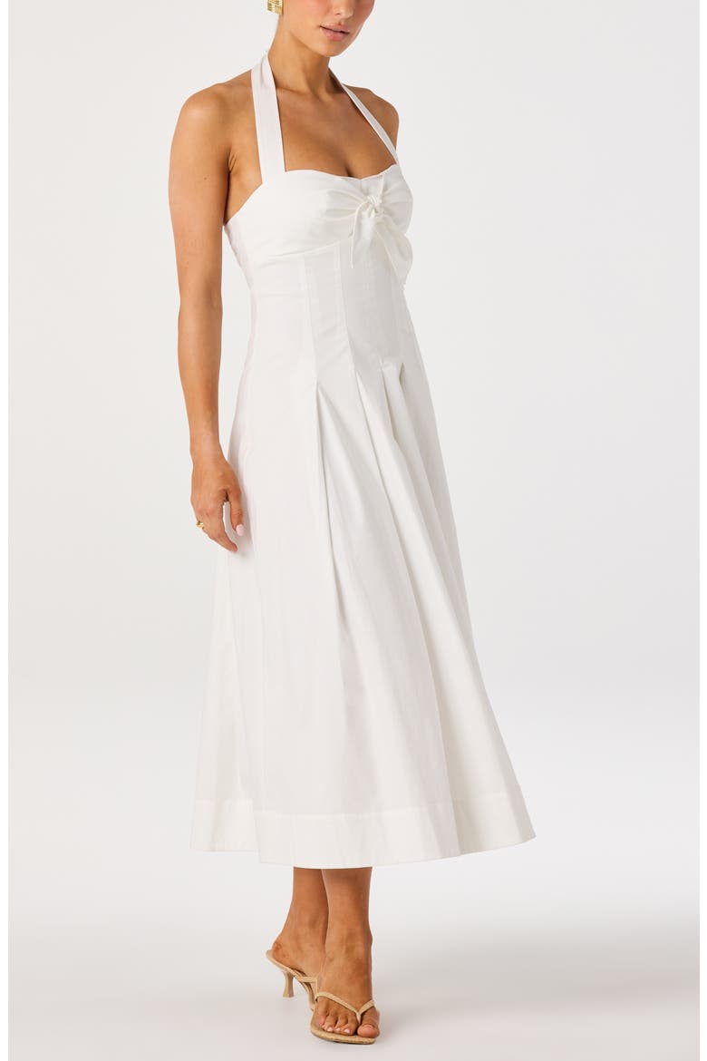 Janae Halter Midi Dress, Alternate, color, WHITE