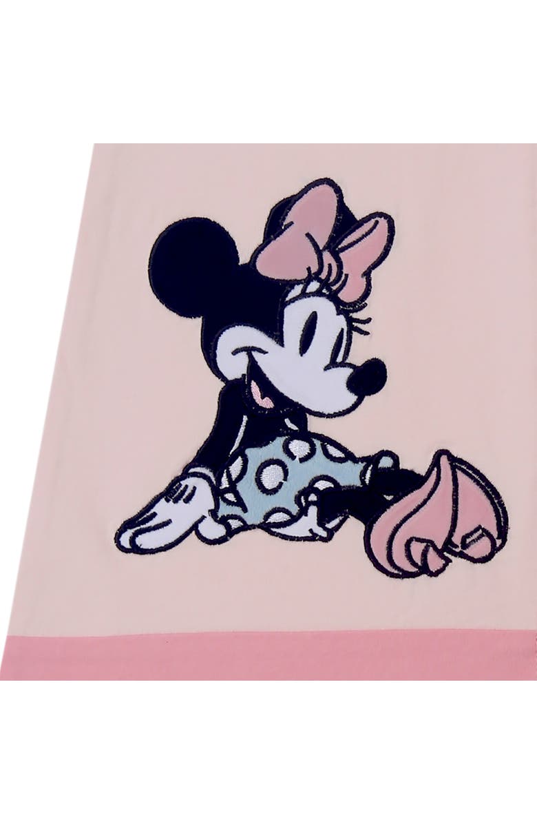 Lambs & Ivy Disney Baby Minnie Mouse Appliqued Cotton Wearable Blanket, Alternate, color, Pink