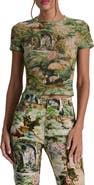 Alice + Olivia Tess Stretch Mesh T-Shirt